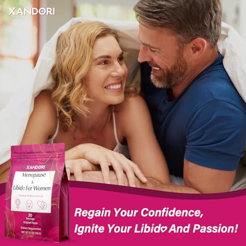 Menopause Supplements for Women, 10-in-1 Hormone Balance for Women, with Red Clover, Korean Ginseng, Shatavari - Menopause & Libisoothe Powder for Desire, Hot Flashes, Night Sweats & Mood - 5.3 Oz XandoriBuy Supplements Australia