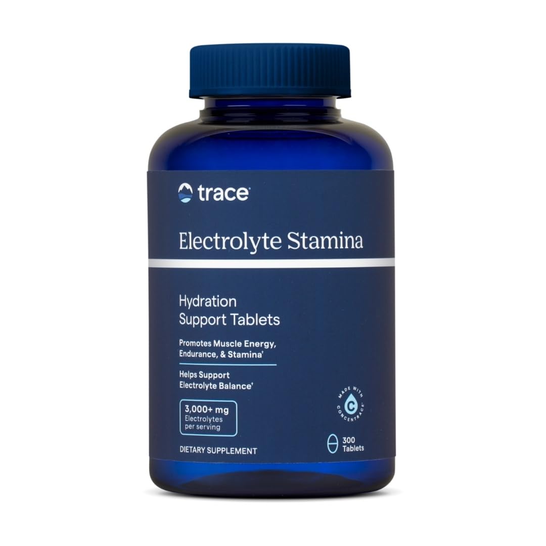 Trace Minerals Electrolyte Stamina - Daily Hydration Supplement for Electrolyte Balance - Energy Support - Full Spectrum of Ionic Minerals - Vegan - Gluten-Free - 300 Count (50 Servings) Trace MineralsBuy Supplements Australia