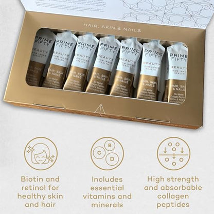 Prime Fifty Liquid Collagen 5,000mg, 14 x 15ml Sachets – Passion Fruit Flavour FutureYou CambridgeBuy Supplements Australia