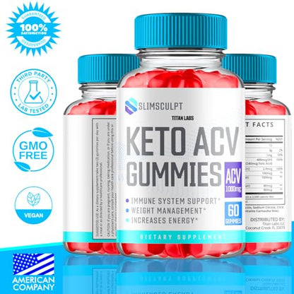 (3 Pack) Slimsculpt Keto ACV Gummies, Slim Sculpt Keto ACV Gummies Advanced Weight Loss 1000MG Titan LabsBuy Supplements Australia