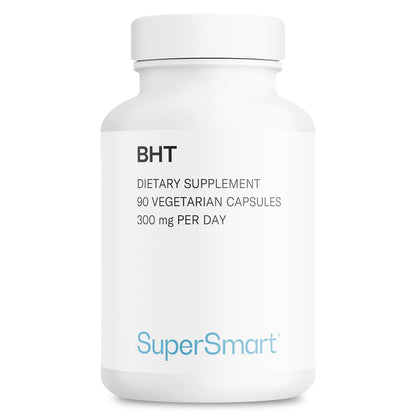 Supersmart - BHT Supplement 300mg per Day - Butylated Hydroxytoluene | Non-GMO & Gluten Free - 90 Vegetarian Capsules SupersmartBuy Supplements Australia