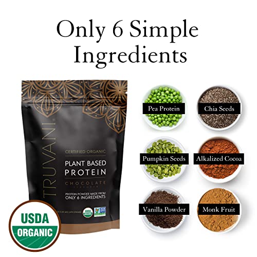 Truvani Organic Vegan Protein Powder Chocolate - 20g of Plant Based Protein, Organic TruvaniBuy Supplements Australia