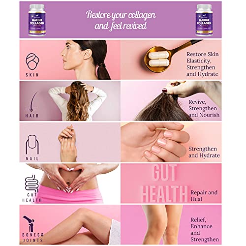 High Strength Marine Collagen Tablets - Skin, Hair, Nails & Joints - Fortified with Hyaluronic Acid Euphoria BlissBuy Supplements Australia