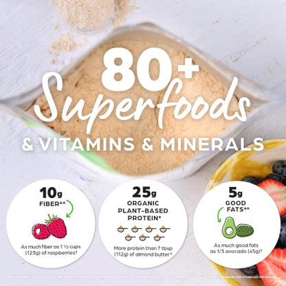 Orgain Organic Perfect Meal Replacement Protein Powder, Vanilla - 25g Plant Based Protein OrgainBuy Supplements Australia