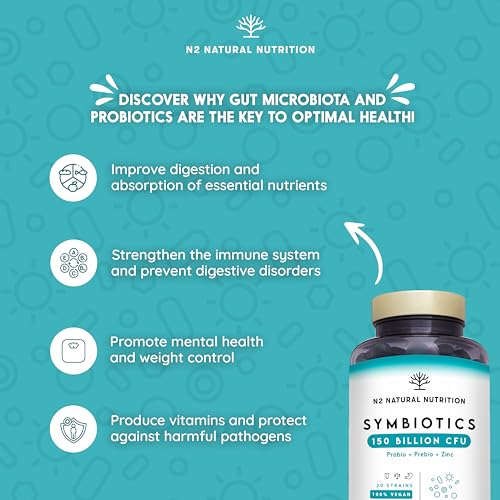 Probiotics 150 Billion CFU - 20 Strains with Prebiotics & Zinc. Highest Concentration N2 Natural NutritionBuy Supplements Australia