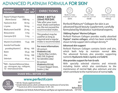 Perfectil Platinum Collagen for Skin 10 x 50 ml PerfectilBuy Supplements Australia