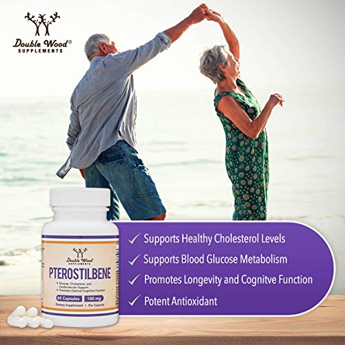 Pterostilbene Supplement 100mg Capsules (Third Party Tested) Manufactured in The USA Double Wood SupplementsBuy Supplements Australia