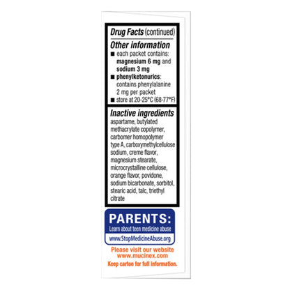 Mucinex Children's Chest Congestion Expectorant and Cough Suppressant Mini-Melts, Orange Cream, 12 Count Mucinex buy supplements Au
