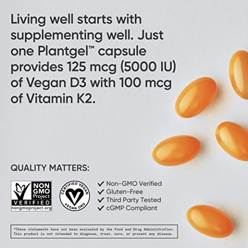 Sports Research Vitamin D3 + K2 with 5000iu of Plant-Based D3 & 100mcg of Vitamin Sports ResearchBuy Supplements Australia