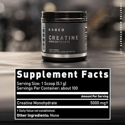 Kaged Pre Sport & Creatine Monohydrate Bundle | Glacier Grape Pre + Unflavored Creatine | Energy, Endurance, & Strength Gains | Hydration Support | Banned Substance-Free | Premium Stack