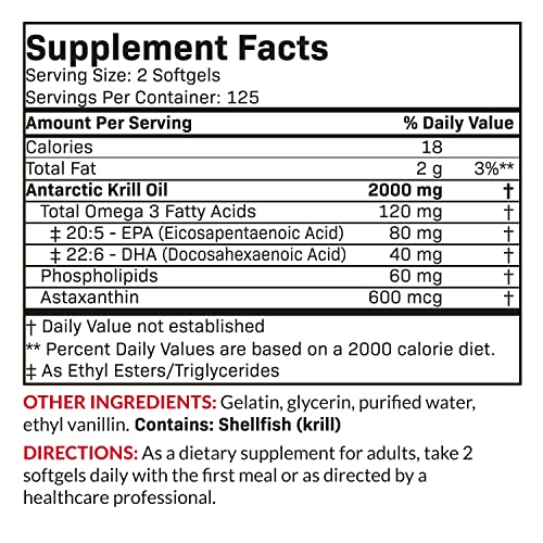 Futurebiotics Antarctic Krill Oil 2000mg with Astaxanthin, Omega-3s EPA, DHA and Phospho FuturebioticsBuy Supplements Australia