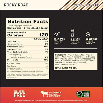 Optimum Nutrition Gold Standard 100% Whey Protein Powder, Rocky Road, 5 Pound Optimum NutritionBuy Supplements Australia