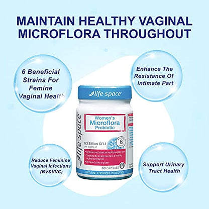 Life-Space Probiotic for Women, Support Healthy Vaginal Microflora & Comfort, BV & VVC Infection Life-SpaceBuy Supplements Australia