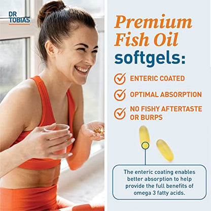 Dr. Tobias Omega-3 Fish Oil, Triple Strength, Supports Brain & Heart Health, 2000 mg Dr. TobiasBuy Supplements Australia