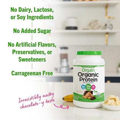 Orgain Organic Vegan Protein Powder, Chocolate Peanut Butter - 21g of Plant Based Protein OrgainBuy Supplements Australia