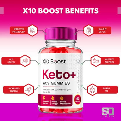 (2 Pack) X10 Boost Keto ACV Gummies Advanced Weight Loss, X10 Boost Keto S.O LabsBuy Supplements Australia
