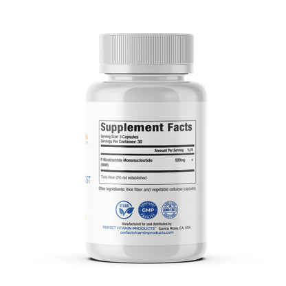 Perfect Vitamin Products NAD+ Cellular Boost – 500mg NMN Supplement for NAD+ Support, Cellular Energy, Brain Clarity & Anti-Aging – Longevity & Recovery Support – 90 Vegan Capsules (30 Servings) Perfect Vitamin ProductsBuy Supplements Australia