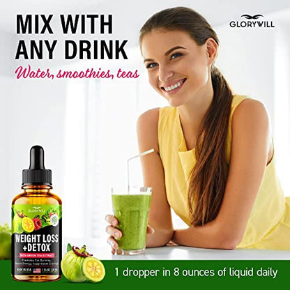 Weight Loss Drops Natural Detox Made in USA - Diet Drops for Fat Loss - Effective Appetite FQQFBuy Supplements Australia