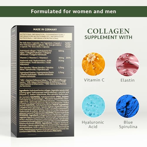Collagen Capsules 820mg - 180 High Strength Capsules (3 Months Supply) SatinNaturelBuy Supplements Australia