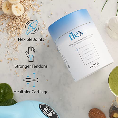 Pura Collagen Powdered Supplement Flex+, 10,000 mg Hydrolysed Peptides, Vitamin C & Manganese Pura CollagenBuy Supplements Australia