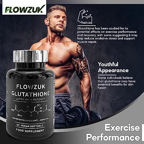 Glutathione Supplements Ultra High Strength 60 Easy to Swallow softgels with Added Vitamin C and Collagen FLOWZUKBuy Supplements Australia