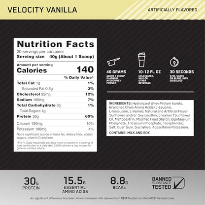 Optimum Nutrition Platinum Hydrowhey Protein Powder, 100% Hydrolyzed Whey Protein Optimum NutritionBuy Supplements Australia