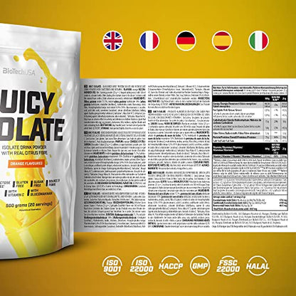 BioTechUSA Juicy Isolate | Gluten-Free, Lactose-Free, Sugar-Free | Refreshing Protein Soft Drink BioTechUSABuy Supplements Australia