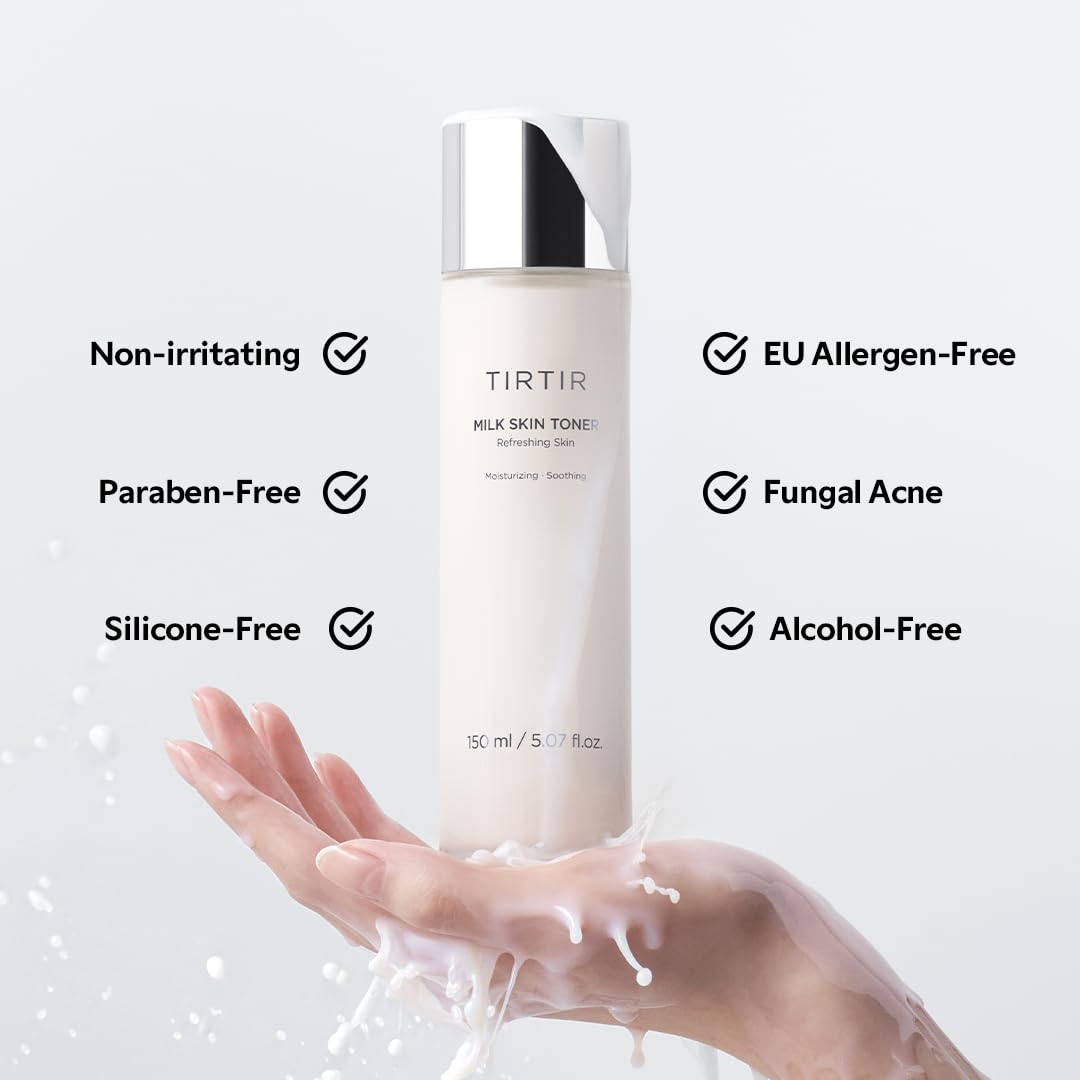 TIRTIR Milk Skin Rice Toner - Deep Moisturizing, Hydrating and Refreshing for face, Niacinamide, Ceramide, Rice Bran Extract