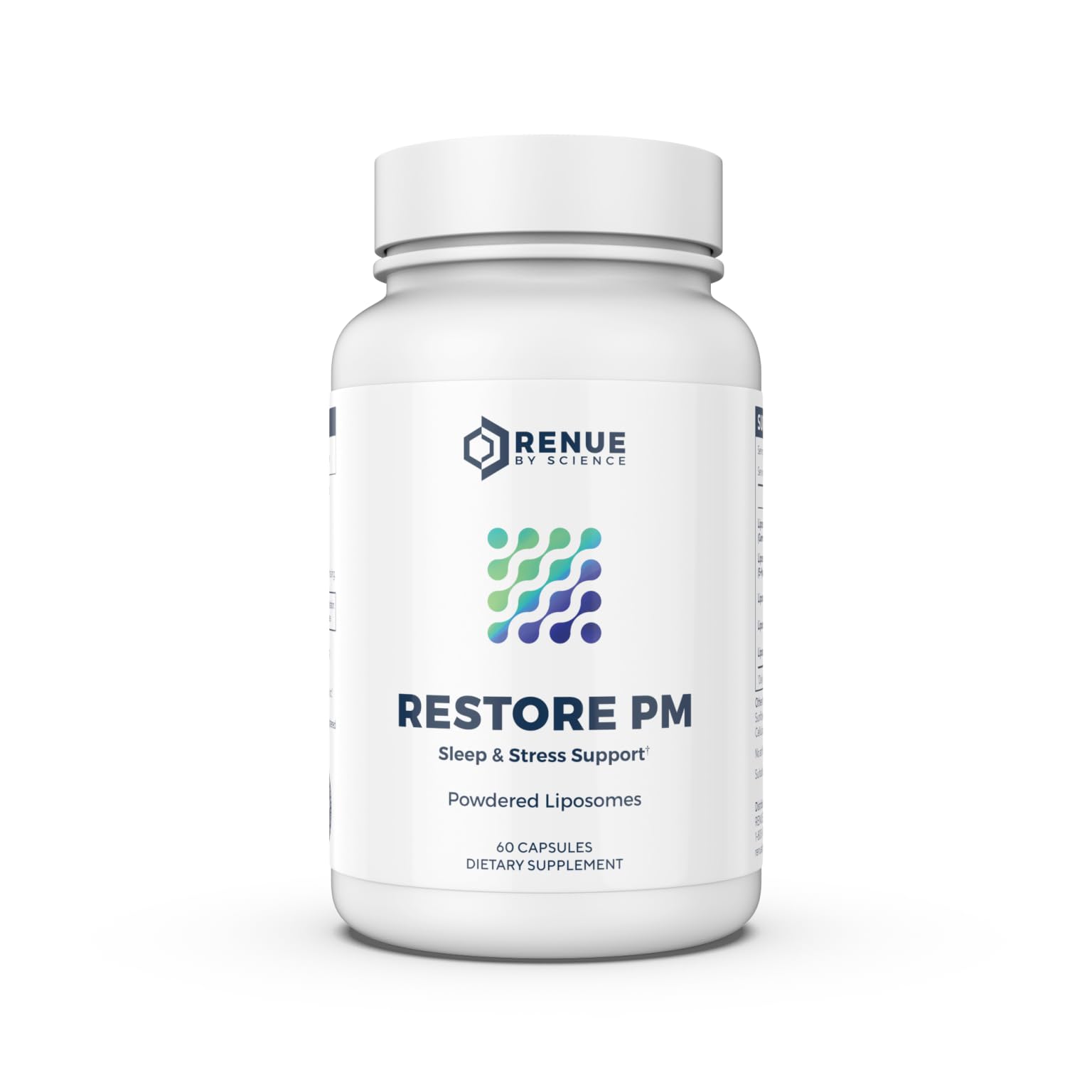 Renue By Science Restore PM | Liposomal Melatonin GABA Supplements | 60 Capsules with Melatonin (3.5mg) 5HTP (100mg) Glutathione (65mg) Apigenin (75mg) GABA (150mg) - Non-GMO | Made in The USA Renue By ScienceBuy Supplements Australia