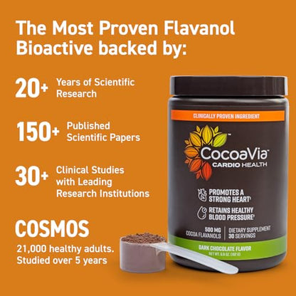 CocoaVia Cardio Health Cocoa Powder, 60 Servings, 500mg Cocoa Flavanols CocoaViaBuy Supplements Australia