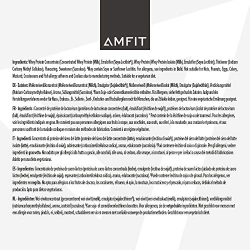Amazon Brand - Amfit Nutrition Whey Protein Powder, White Chocolate Flavour, 33 Servings, 1 kg Amfit NutritionBuy Supplements Australia