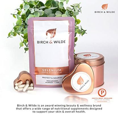Selenium Supplements - Selenium Capsules for Hair, Skin, Nails & Cognitive Function BIRCH & WILDEBuy Supplements Australia