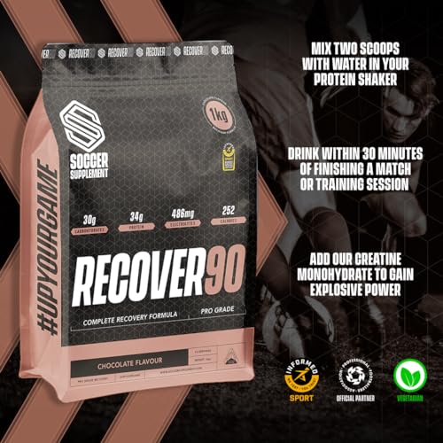 Soccer Supplement Recover90®, Complete Recovery Shake - 31grams of Whey Protein Isolate SOCCER SUPPLEMENTBuy Supplements Australia