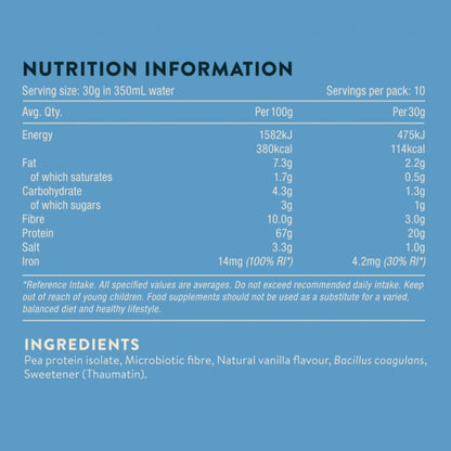 Nuzest - Protein + Microbiotics – Gut Health - Plant Protein Powder - French Vanilla, 300g (10 Servings) NuzestBuy Supplements Australia