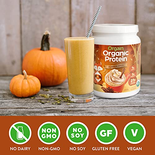 Orgain Organic Vegan Protein Powder, Pumpkin Spice - 21g of Plant Based Protein OrgainBuy Supplements Australia