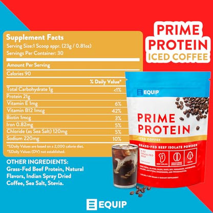 Equip Foods Prime Protein - Grass Fed Beef Protein Powder Isolate - Paleo and Keto EquipBuy Supplements Australia