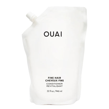 OUAI Fine Hair Conditioner Refill - Volumizing Conditioner Made with Keratin, Biotin and Chia Seed Oil - Adds Softness, Bounce and Volume - Free from Parabens, Sulfates, and Phthalates (32 Oz) OUAIBuy Supplements Australia