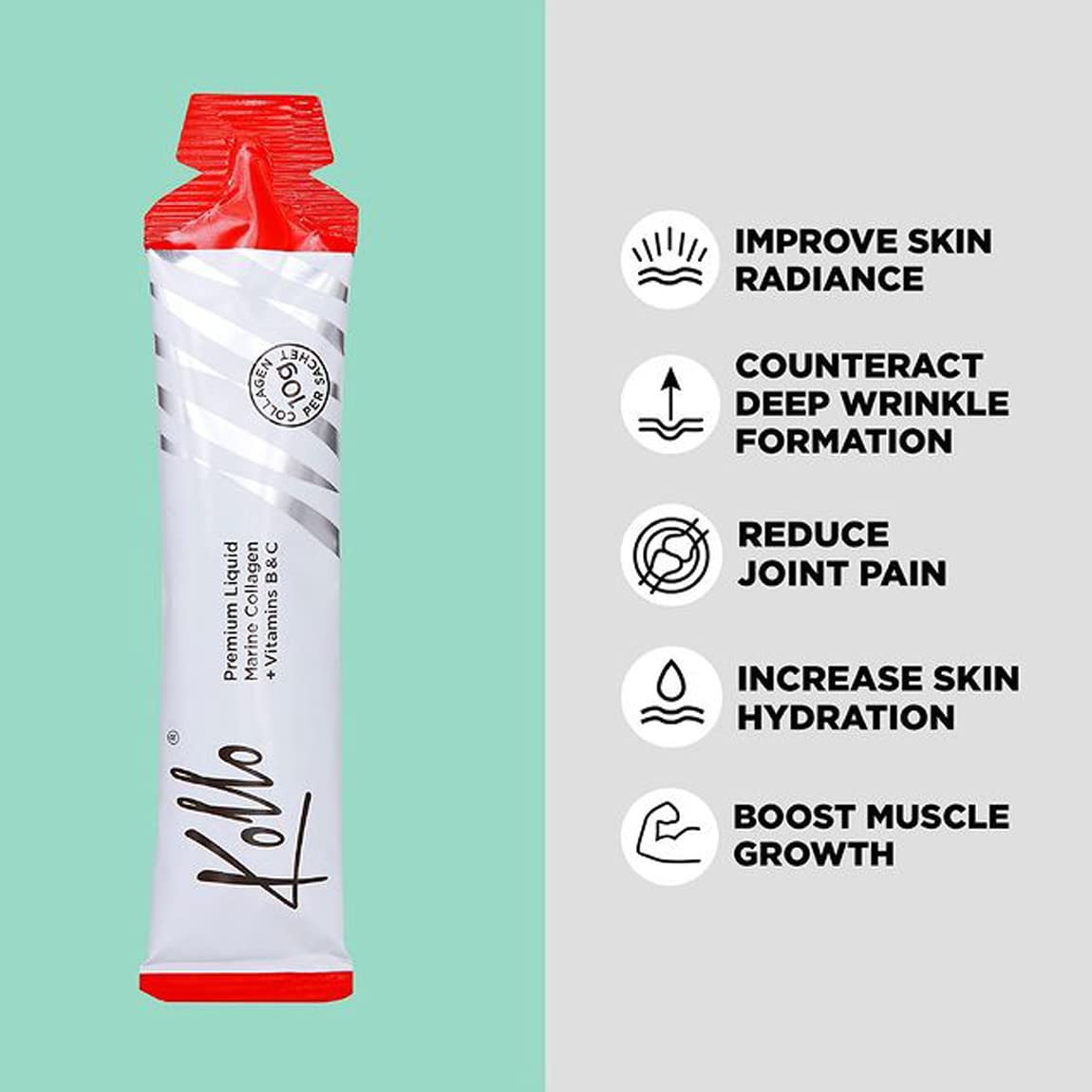 Kollo Premium Marine Collagen Liquid, 10,000 mg - Essential Proteins Collagen Peptides KolloBuy Supplements Australia