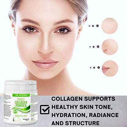 Collagen Powder Marine Supplement | Hydrolyzed Protein peptides with Hyaluronic Acid Vitamin C Biotin etc for Women Men Pure Food SupplementsBuy Supplements Australia