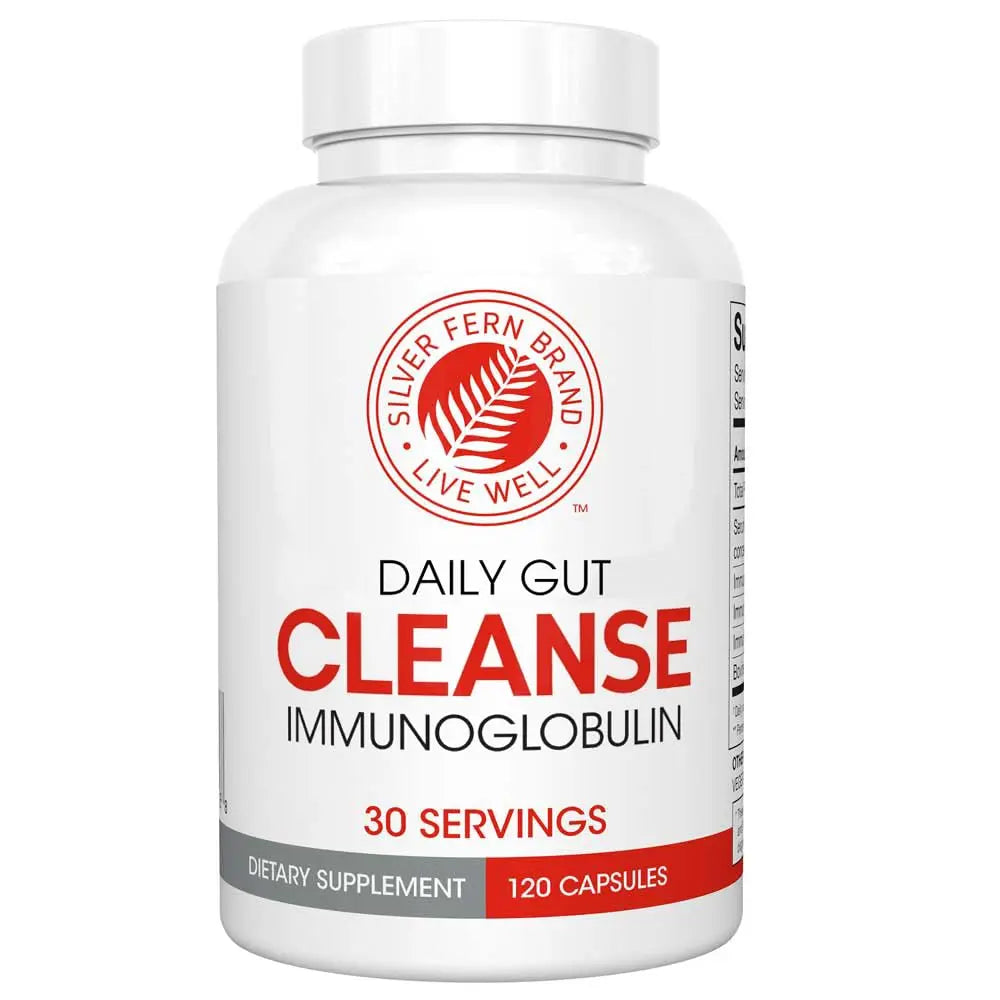 Silver Fern Cleanse - Daily Gut - 1 Bottle - 120 Capsules - 30 Day Supply - Immunoglobulin G, A & M -(IgG, IGA, IgM) - Postbiotic Silver FernBuy Supplements Australia