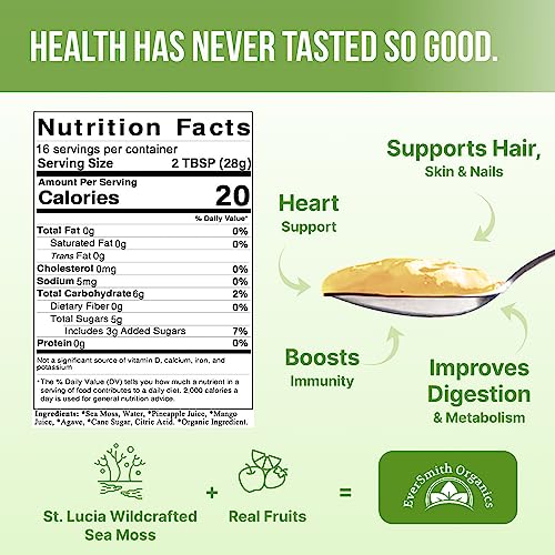 EverSmith Organics - Wildcrafted Irish Sea Moss Gel | Made in USA | Rich in Vitamins EverSmith OrganicsBuy Supplements Australia