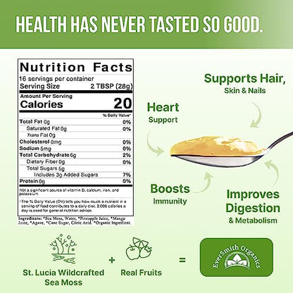 EverSmith Organics - Wildcrafted Irish Sea Moss Gel | Made in USA | Rich in Vitamins EverSmith OrganicsBuy Supplements Australia