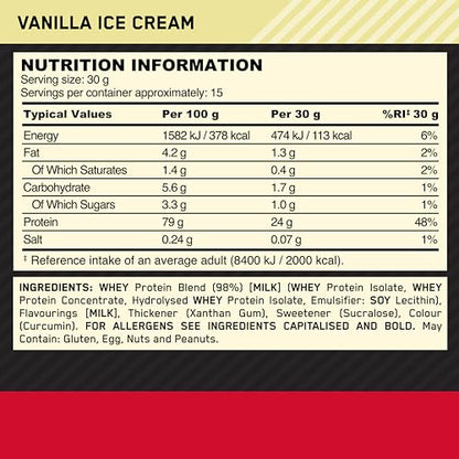 Optimum Nutrition Gold Standard 100% Whey Muscle Building and Recovery Protein Powder Optimum NutritionBuy Supplements Australia