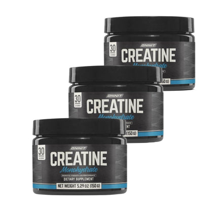 ONNIT Creatine Monohydrate Powder – IGEN™ Non-GMO Tested, 5g Premium Creatine for Muscle Strength, Power & Lean Mass, Supports Brain Health & Cellular Energy, Unflavored, 30 Servings, 5.29 oz 3-Pack ONNITBuy Supplements Australia