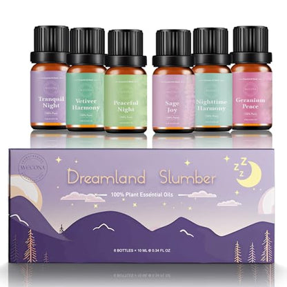 WECONA Essential Oils for Diffusers For Home - Dreamland Slumber Aromatherapy Oils Set
