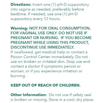 pH-D Feminine Health - Boric Acid Starter Bundle - pH-D Boric Acid Vaginal Suppositories 12 Count pH-D Feminine Health SupportBuy Supplements Australia