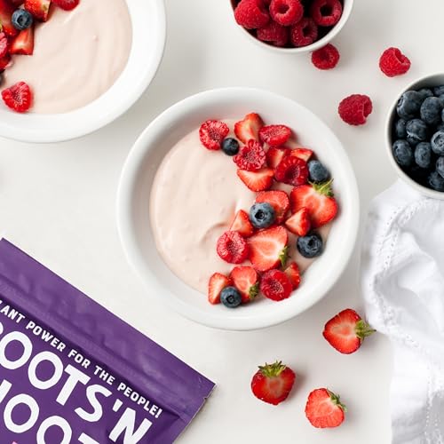Roots 'n Shoots Vegan Protein, Shake, Berry Flavour, with Added B12, 26g Protein ROOTS 'N SHOOTSBuy Supplements Australia