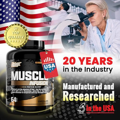 Nutrex Research Whey Protein Powder, Chocolate Muscle Infusion Whey Isolate w/EAA Nutrex ResearchBuy Supplements Australia