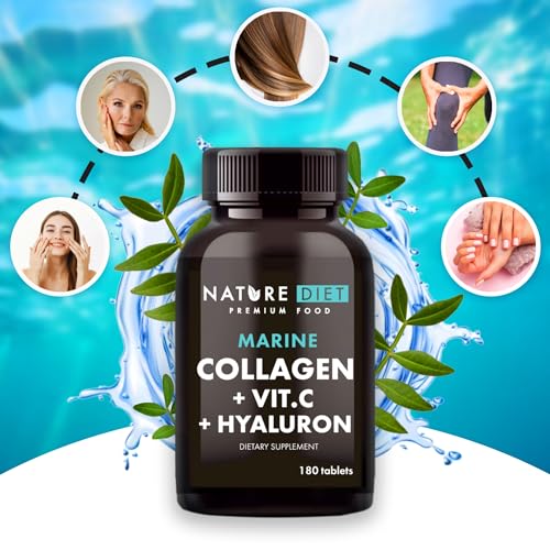 Nature Diet - Marine Collagen with Hyaluronic Acid and Vitamin C, 180 tablets, 500 mg , Peptan F , Fish Collagen Nature DietBuy Supplements Australia