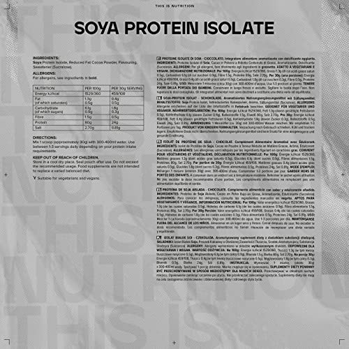 Bulk Soya Protein Isolate Powder, Vegan Protein Shake, Chocolate, 1 kg BulkBuy Supplements Australia